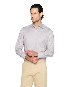 Camisa de vestir Michael Kors de algodón manga larga para hombre