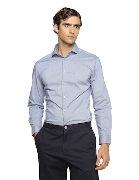 Camisa de vestir Calvin Klein de algodón manga larga para hombre