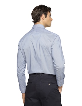 Camisa de vestir Calvin Klein de algodón manga larga para hombre
