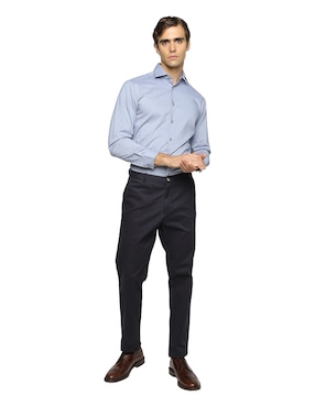 Camisa de vestir Calvin Klein de algodón manga larga para hombre