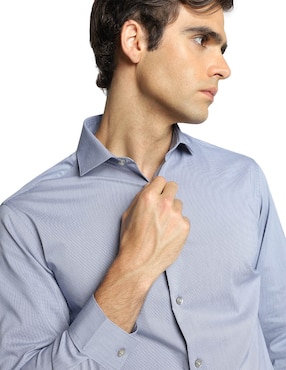 Camisa de vestir Calvin Klein de algodón manga larga para hombre