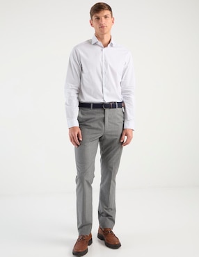 Camisa de vestir Calvin Klein de algodón manga larga para hombre