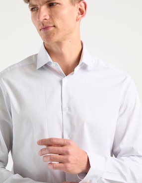 Camisa de vestir Calvin Klein de algodón manga larga para hombre