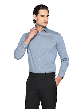 Camisa de vestir Michael Kors de algodón manga larga para hombre