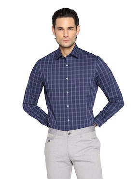 Camisa de vestir Michael Kors de algodón manga larga para hombre