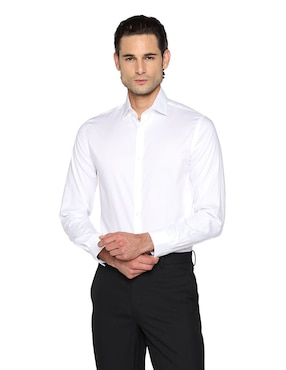 Camisa de vestir Michael Kors de algodón manga larga para hombre