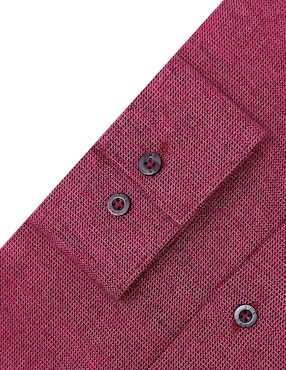 Camisa de vestir JBE de algodón manga larga para hombre