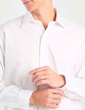 Camisa de vestir Brooks Brothers de algodón manga larga para hombre