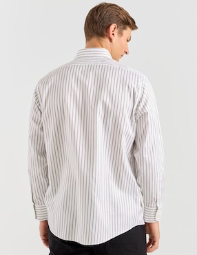 Camisa de vestir Brooks Brothers de algodón manga larga para hombre