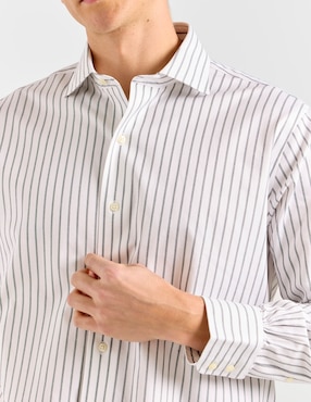 Camisa de vestir Brooks Brothers de algodón manga larga para hombre