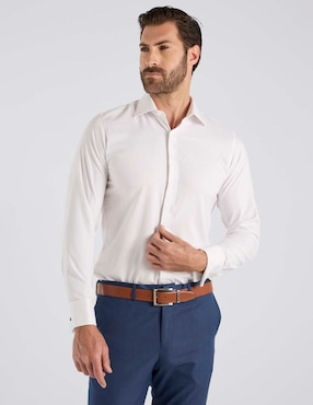 Camisa de vestir L.p.c. de bambú manga larga para hombre