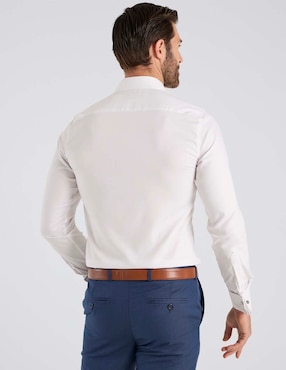 Camisa de vestir L.p.c. de bambú manga larga para hombre