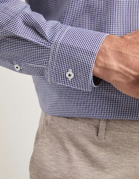 Camisa de vestir Manchester de algodón manga larga para hombre