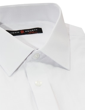 Camisa formal John Henry de algodón manga larga para hombre