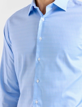Camisa de vestir Perry Ellis de manga larga para hombre