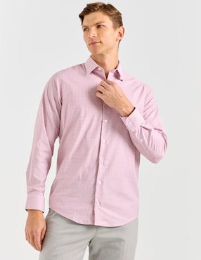 Camisa de vestir Perry Ellis manga larga para hombre