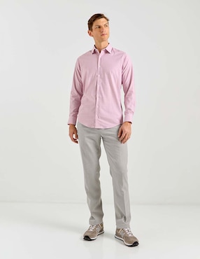 Camisa de vestir Perry Ellis manga larga para hombre