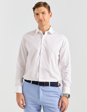 Camisa de vestir Perry Ellis manga larga para hombre