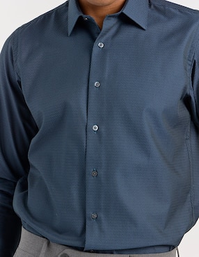 Camisa de vestir Perry Ellis manga larga para hombre