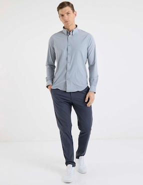 Camisa casual Elemento Uomo de algodón manga larga para hombre