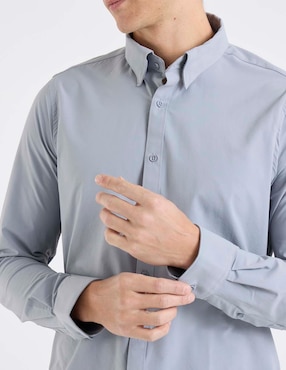 Camisa casual Elemento Uomo de algodón manga larga para hombre