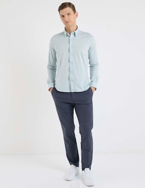 Camisa casual Elemento Uomo de algodón manga larga para hombre