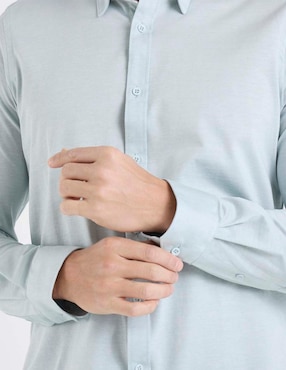 Camisa casual Elemento Uomo de algodón manga larga para hombre
