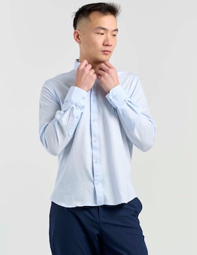 Camisa de vestir Elemento Uomo de algodón manga larga para hombre