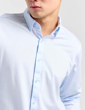 Camisa de vestir Elemento Uomo de algodón manga larga para hombre