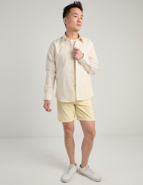 Camisa casual Elemento Uomo de algodón manga larga para hombre