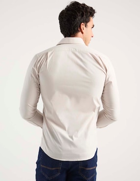 Camisa de vestir Jbe de algodón manga larga para hombre