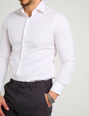 Camisa de vestir JBE manga larga para hombre