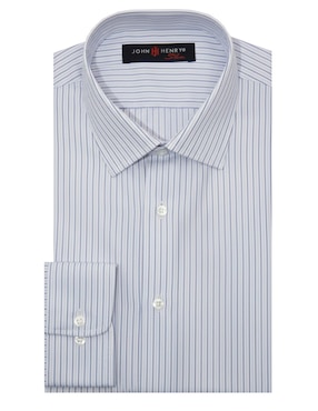 Camisa de vestir John Henry manga larga para hombre
