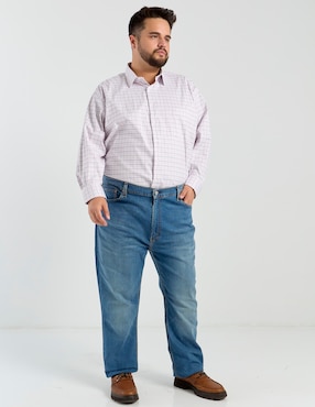 Camisa casual John Henry manga larga para hombre