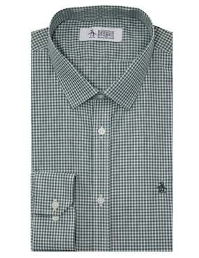 Camisa casual Original Penguin de bambú manga larga para hombre