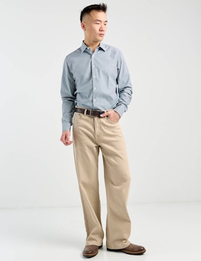 Camisa de vestir Perry Ellis manga larga para hombre