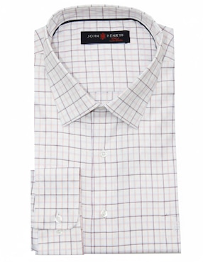 Camisa de vestir John Henry manga larga para hombre