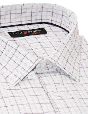 Camisa de vestir John Henry manga larga para hombre