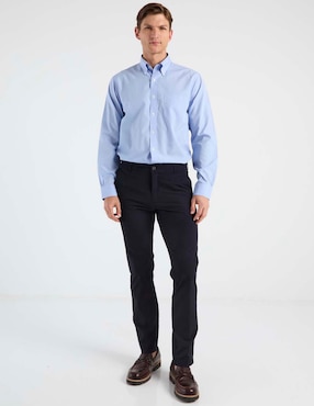 Camisa de vestir Brooks Brothers de algodón manga larga para hombre