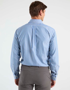 Camisa de vestir Brooks Brothers de algodón manga larga para hombre