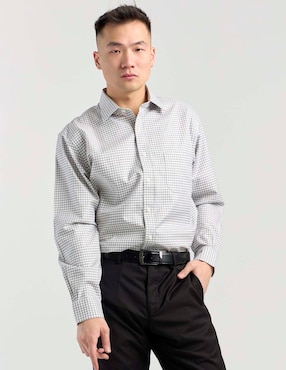 Camisa de vestir Brooks Brothers de algodón manga larga para hombre