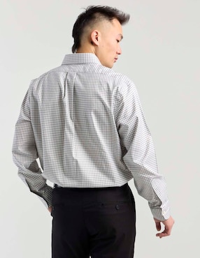 Camisa de vestir Brooks Brothers de algodón manga larga para hombre