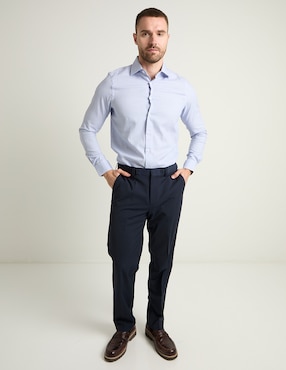 Camisa de vestir Zanetti manga larga para hombre