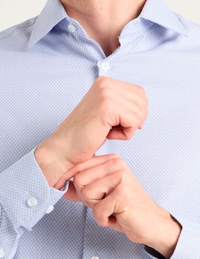 Camisa de vestir Zanetti manga larga para hombre