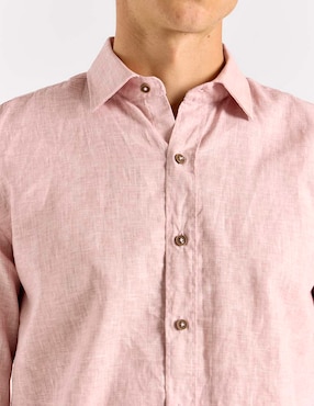 Camisa formal Calderoni de algodón manga larga para hombre