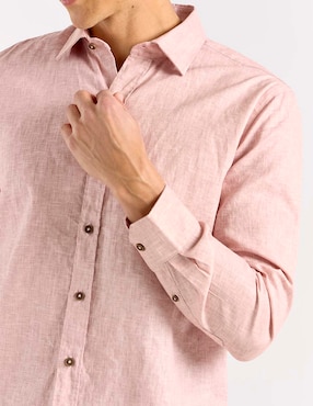 Camisa formal Calderoni de algodón manga larga para hombre