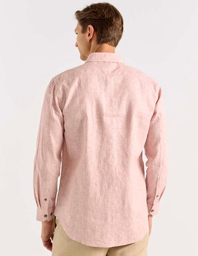 Camisa formal Calderoni de algodón manga larga para hombre
