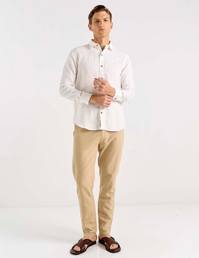 Camisa casual Calderoni de algodón manga larga para mujer