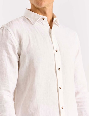 Camisa casual Calderoni de algodón manga larga para mujer