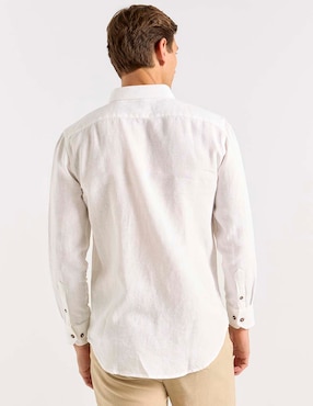 Camisa casual Calderoni de algodón manga larga para mujer